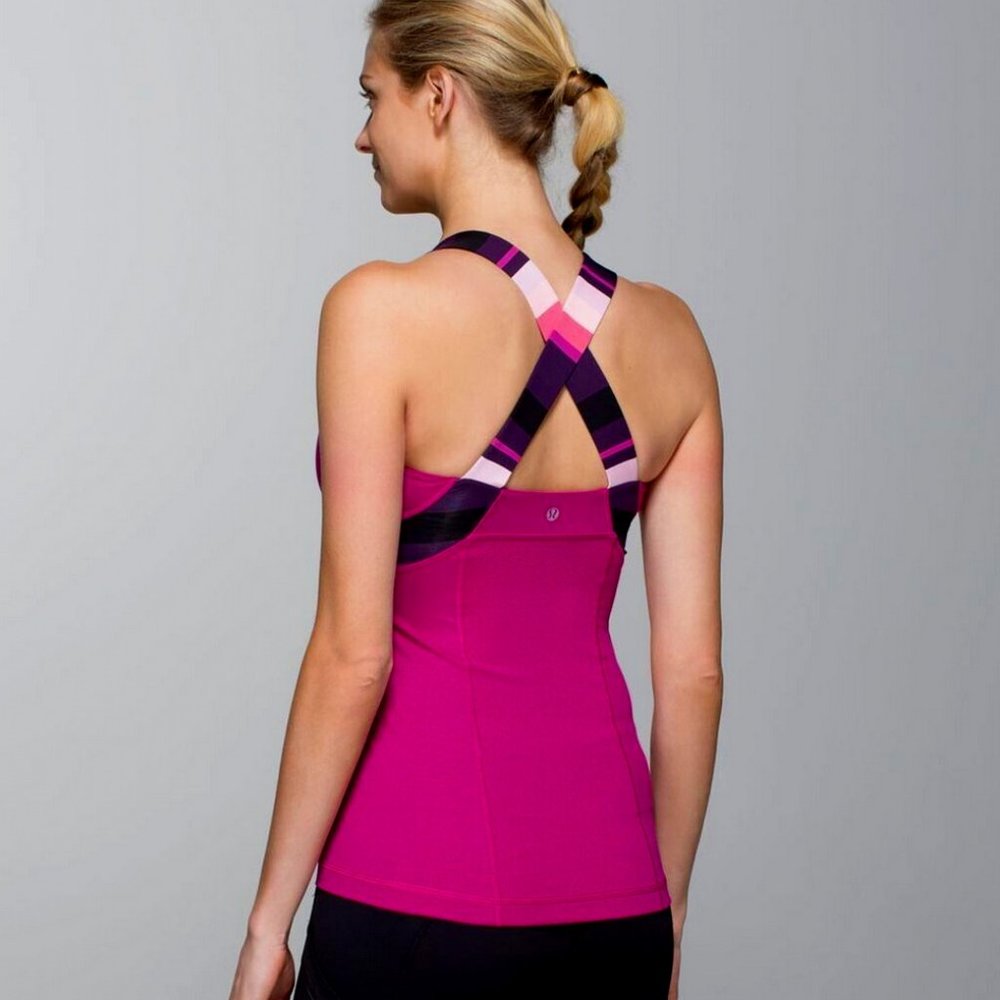 Lululemon Push Your Limits Criss Cross Back Tank Size 10